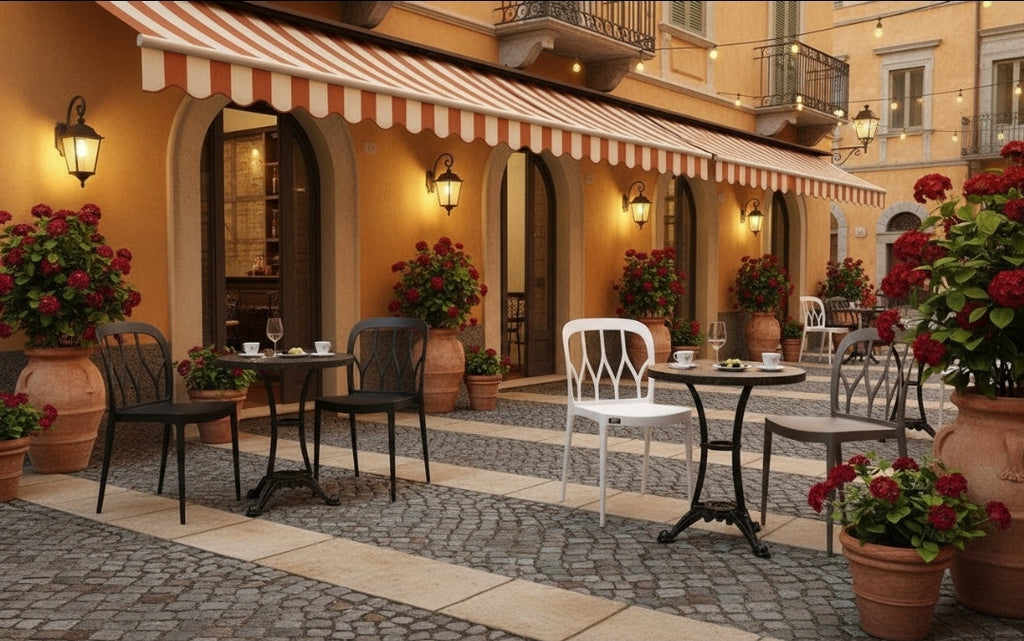 Sedie polipropilene da esterni da interni per pizzeria