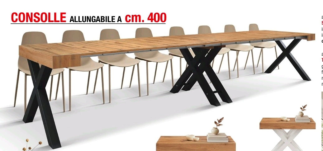 Tavolo consolle fino a 4 metri