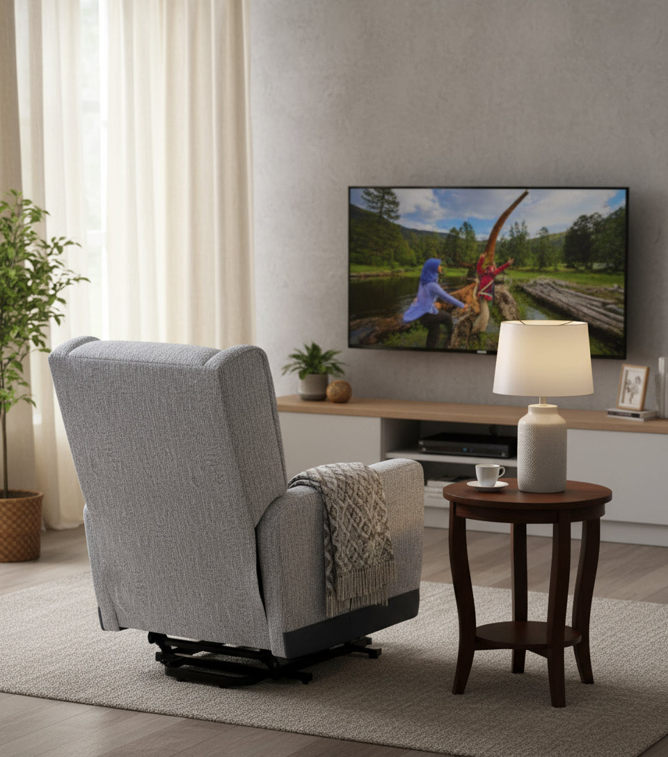 Poltrona Relax Elettrica con Alzapersona 1 Motore - Poggiatesta Laterali e Sistema Roller