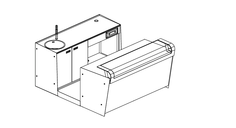 Bancone bar startup da metri 2.00 h115 prima fascia