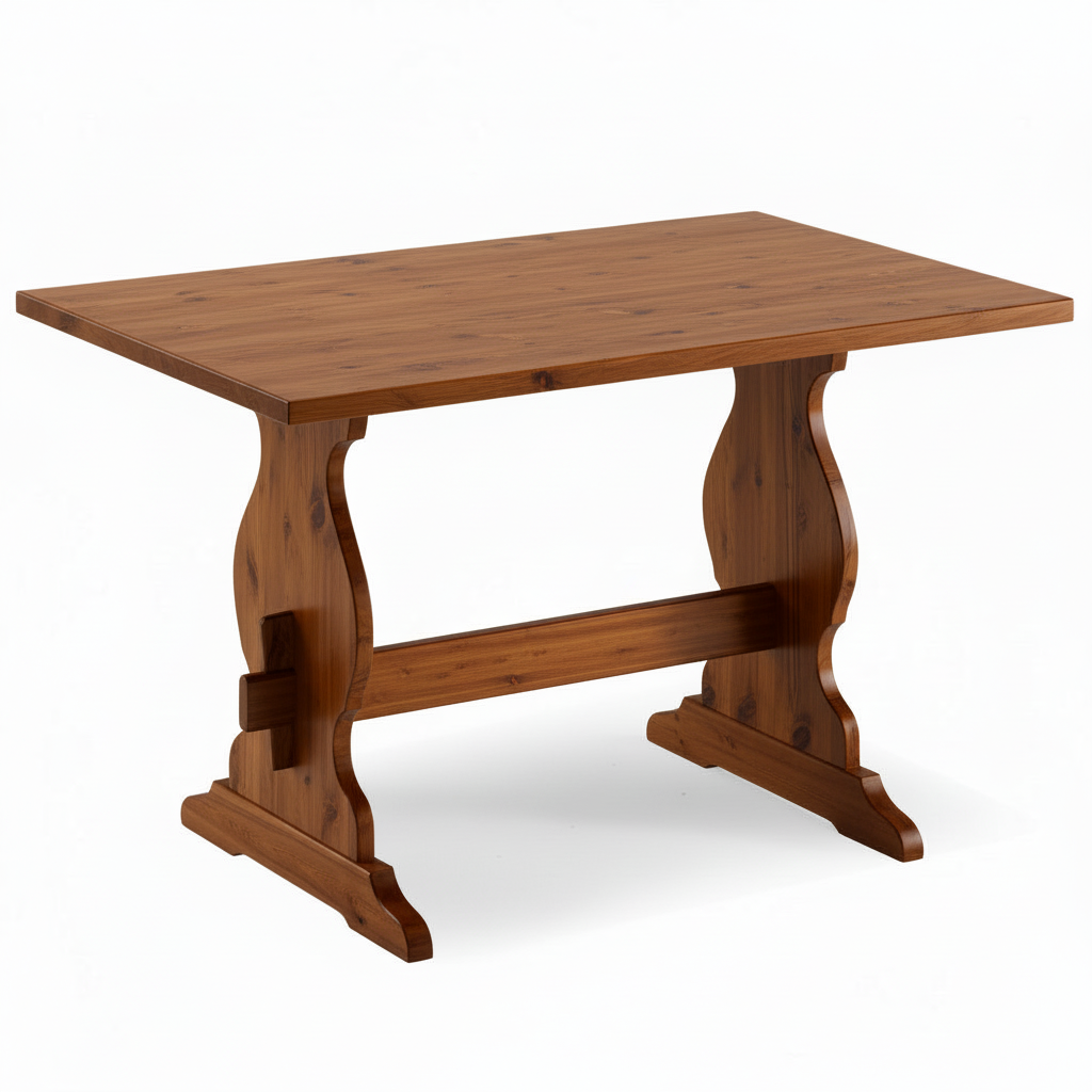 Angolo panca  misura 133x193 con cassonetto e tavolo fratino 130x80 tinta noce con tre sedie cuore tinta noce