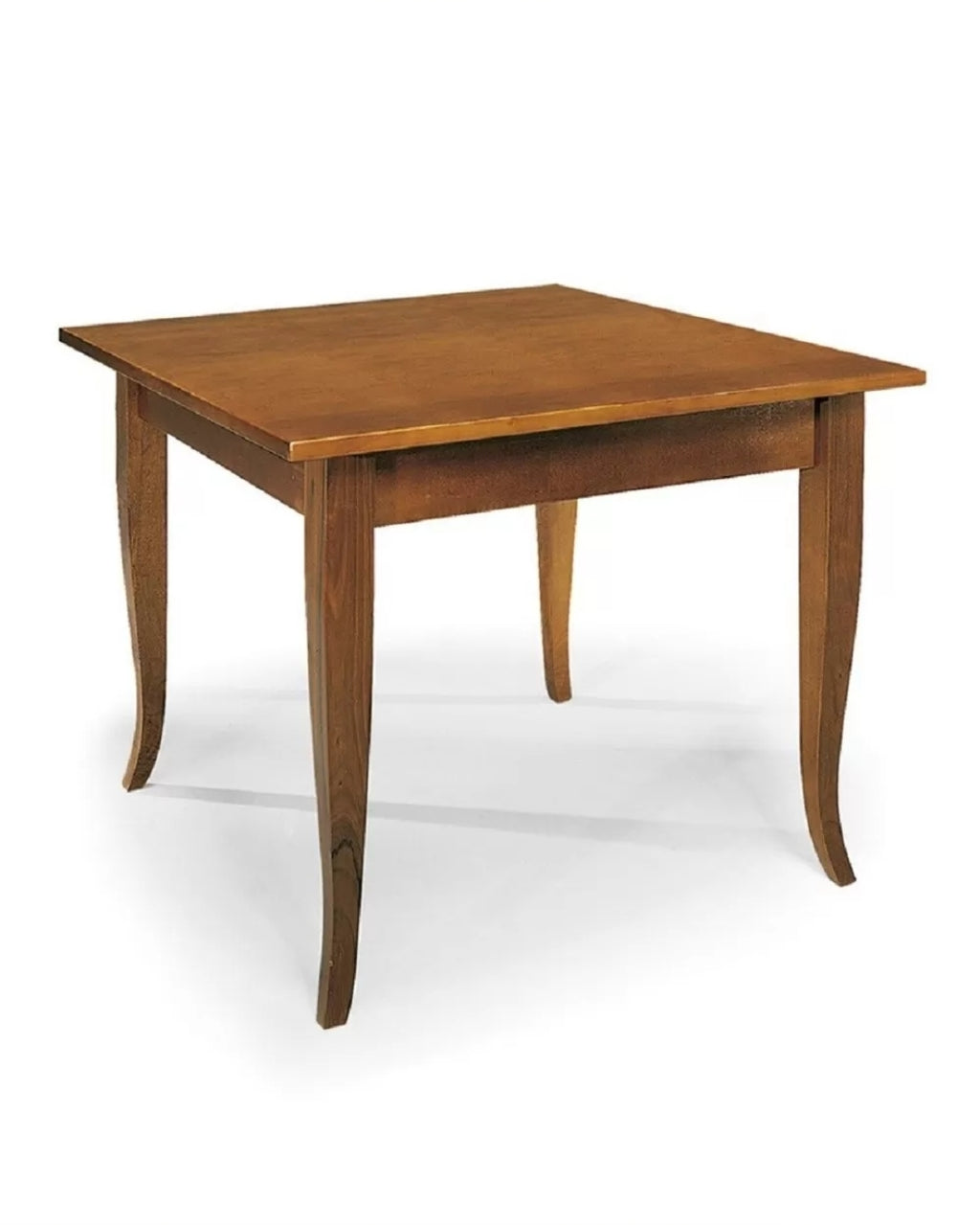 Set tavolo ferrara quadrato a libro noce 90x90  allungabile con 4 sedie rosse