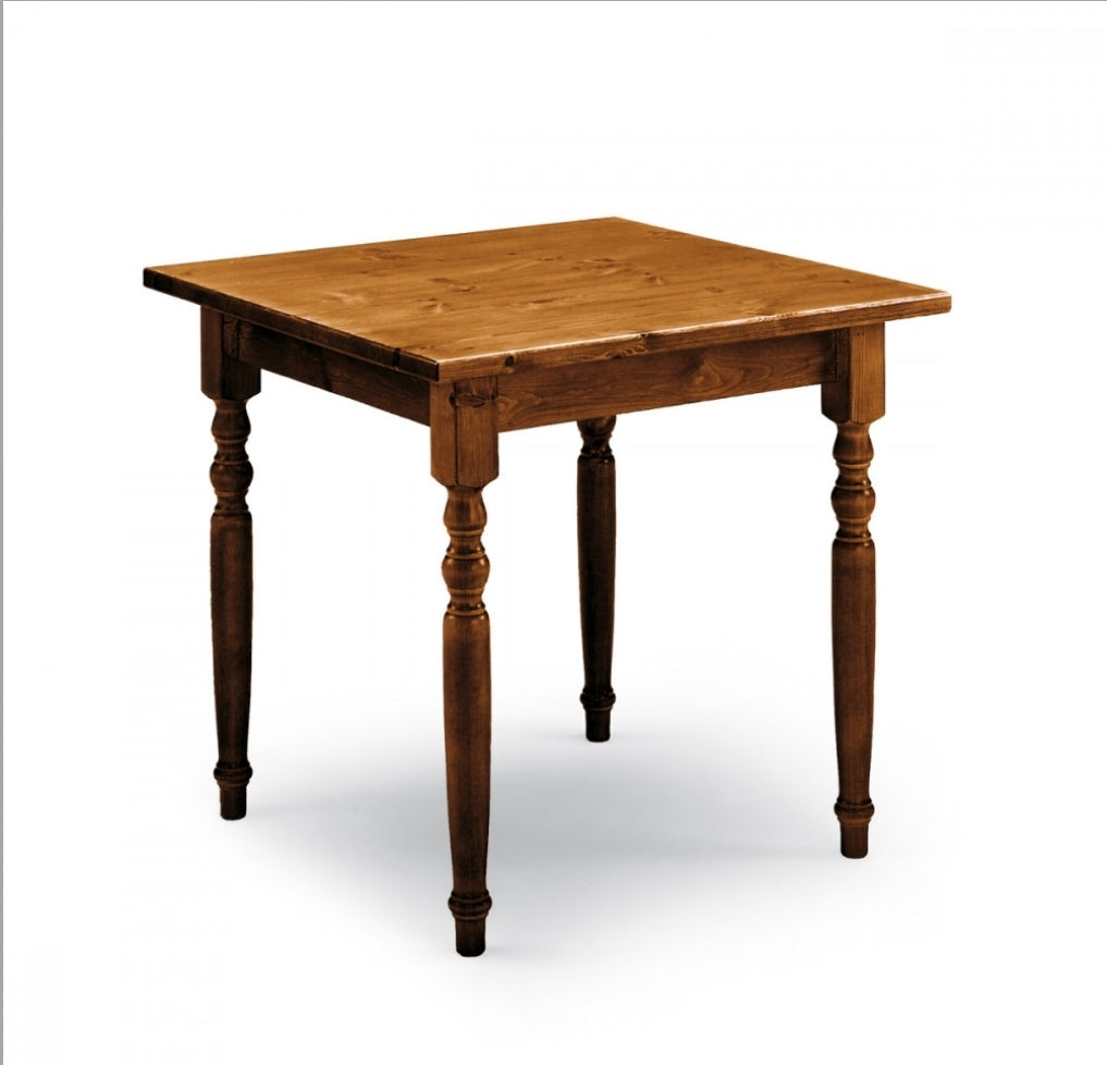 Tavolo in legno rustico Country misure 80x80