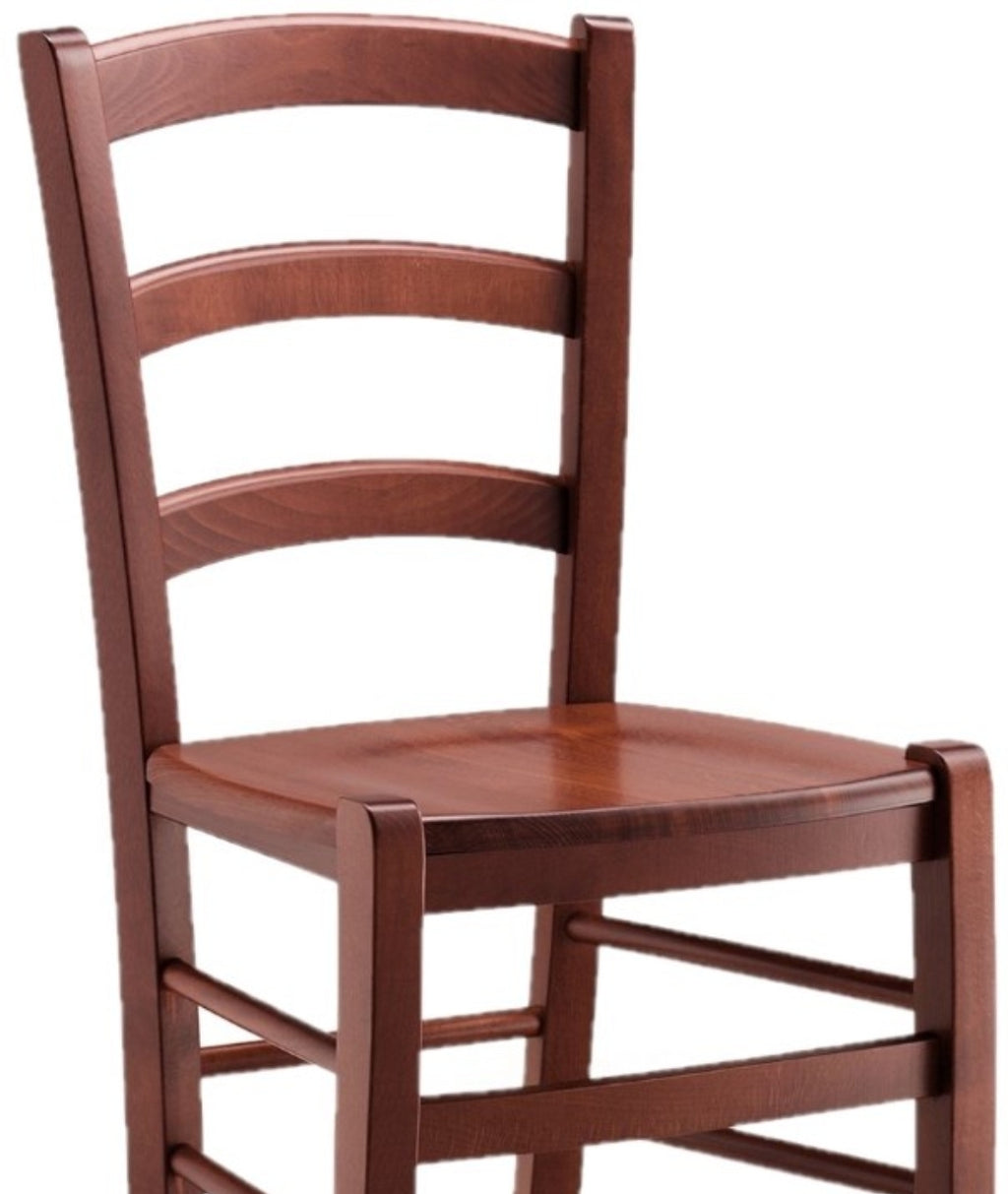 Set Verona Arredo Ristorante Bar Pizzerie Tavolo con Base in Ghisa e Piano Noce + Sedie Paesana Seduta Legno