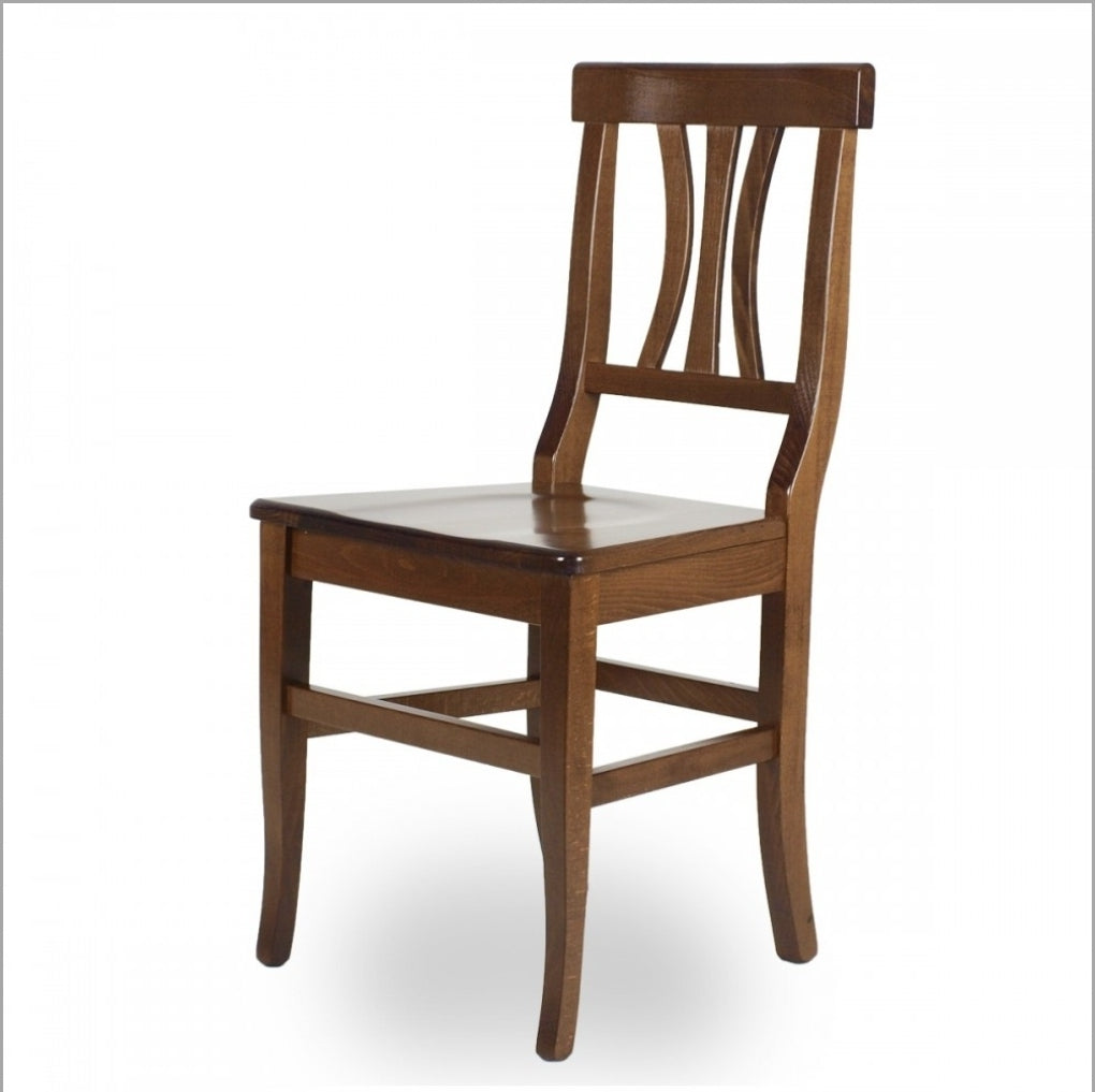 Sedia Contract in Legno Massello per Ristoranti e Hotel | EventoDesign tinta noce