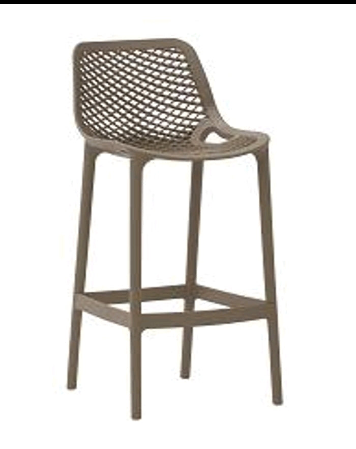 Sgabello HS.75 Polipropilene con fibra di vetro tortora L.45 H.105 P.53