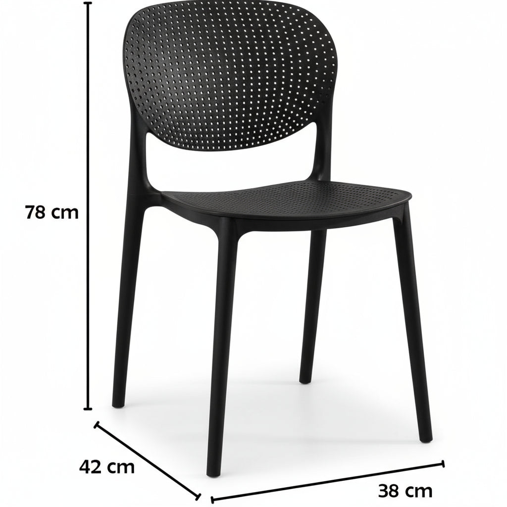 Set 4 Sedie Impilabili Star - Polipropilene