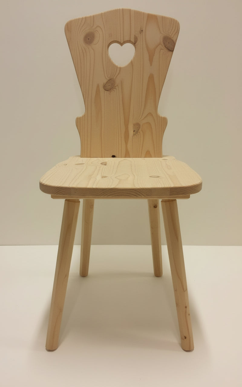 Sedia Tirolese in Abete Grezzo - Stile Alpino per Ristoranti e Rifuggi