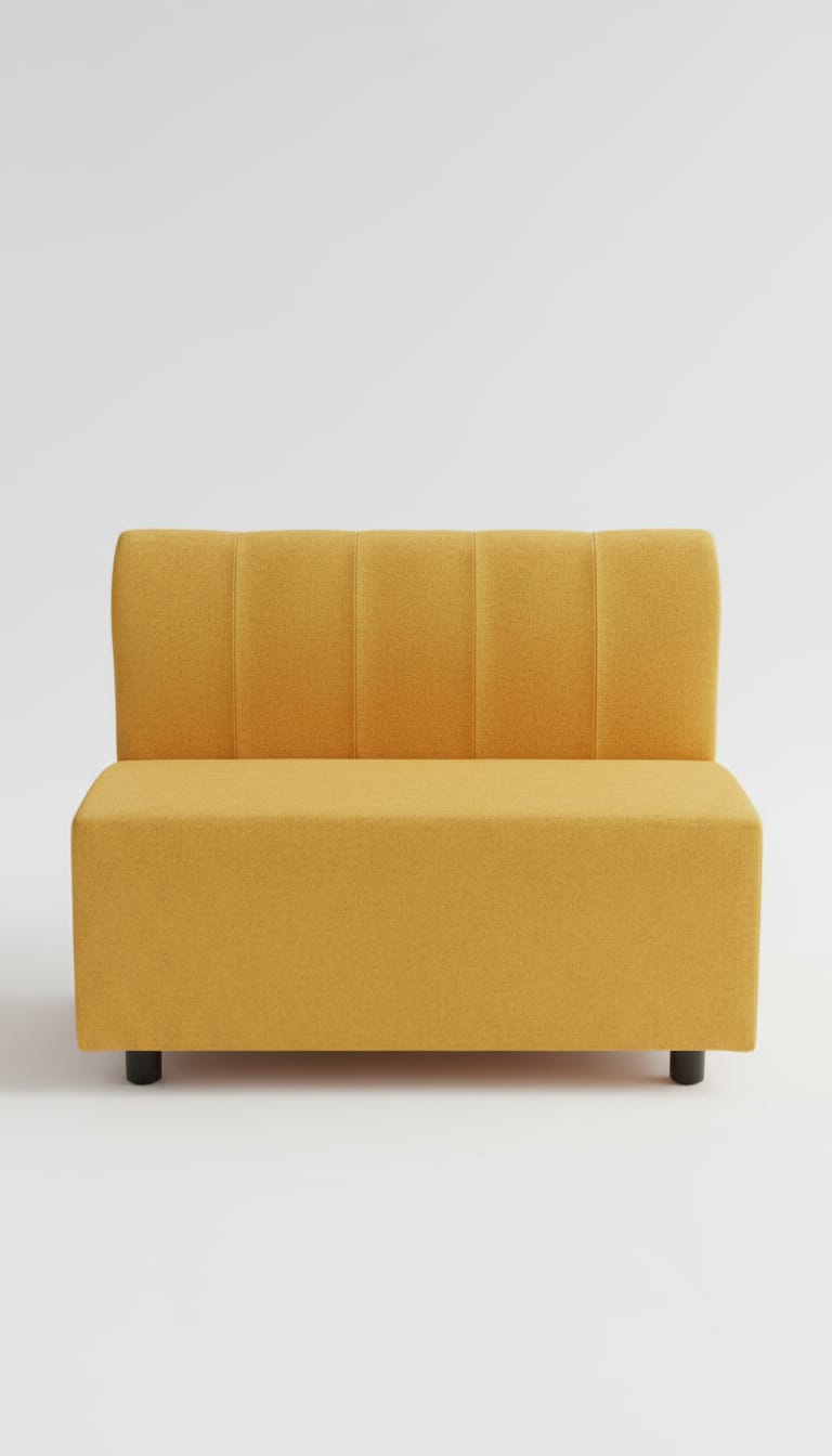 Divano Disco - Rivestimento in Ecopelle per Contract