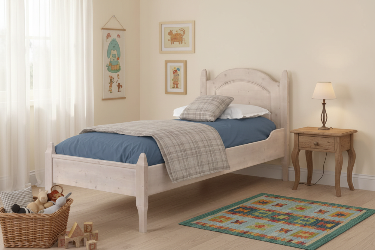 Letto singolo in abete massiccio