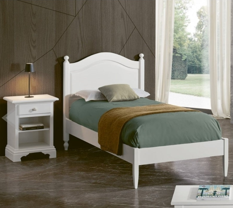 Letto Classico a Una Piazza con Testata Bugne