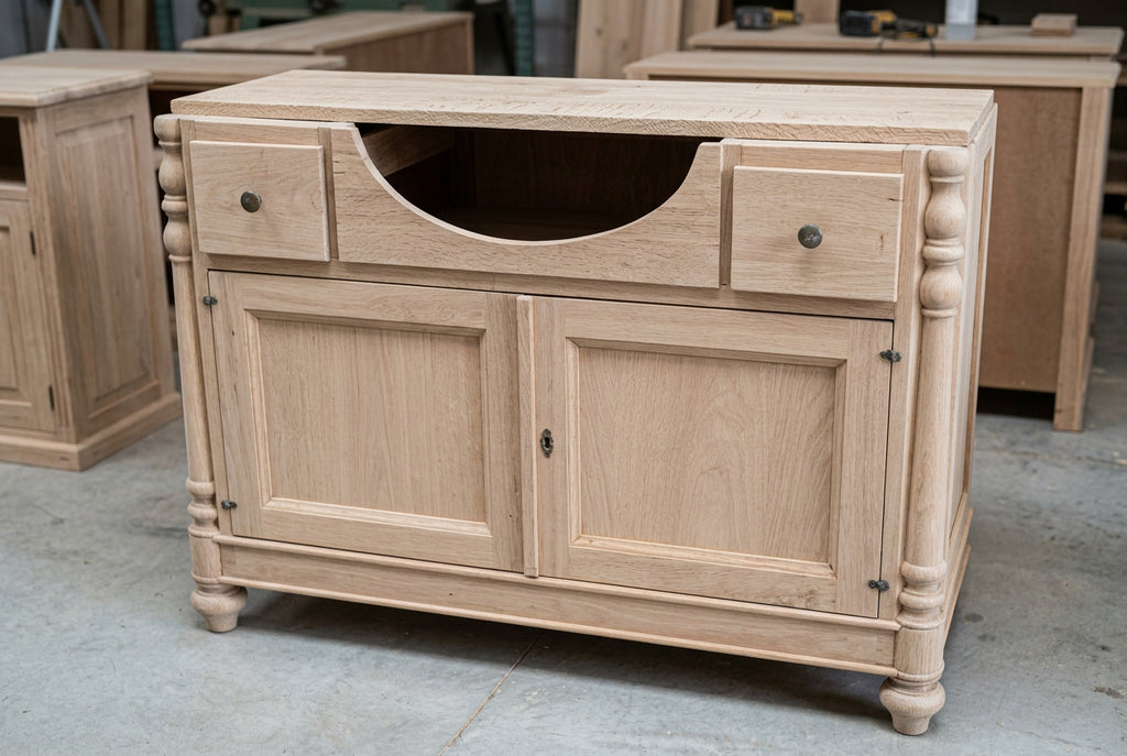 Mobile legno per bagno classici tinta noce