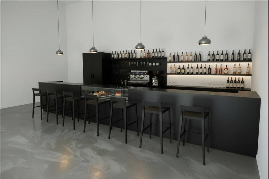 Bancone bar bologna con retrobanco e office cameriere