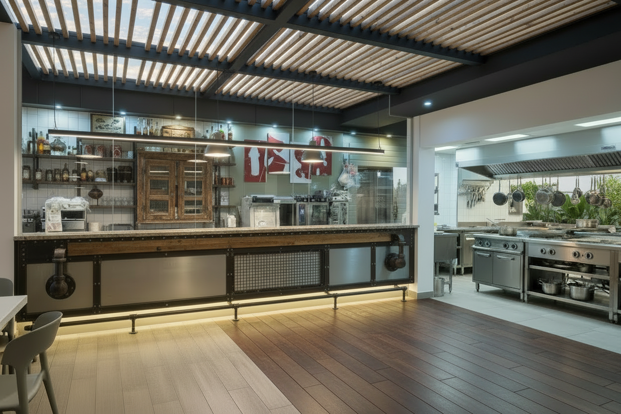 Banconi Bar Su Misura in Legno Massello - Stile Classico, Bistrot, Industriale, Moderno