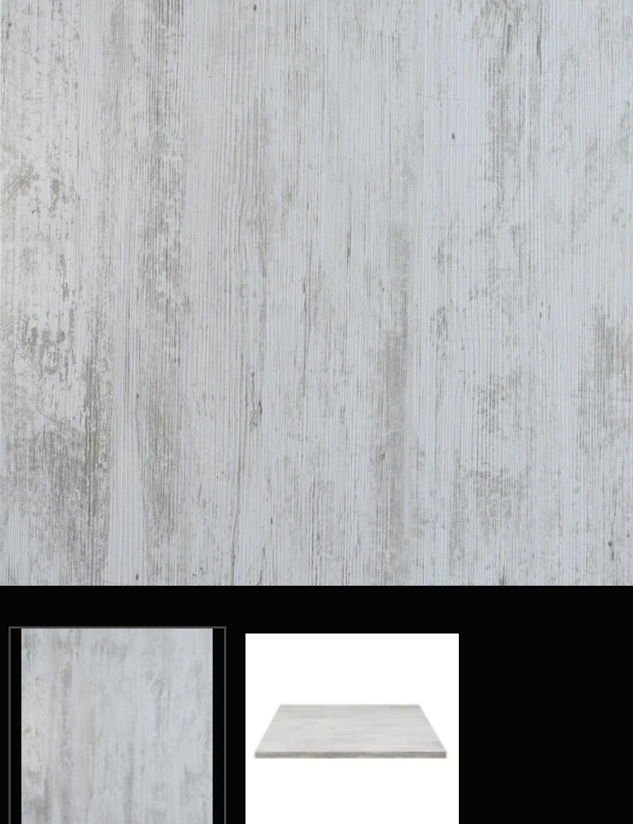 Piano Tavolo Nobilitato Melaminico Bianco Antico 80x80 cm - Spessore 25mm