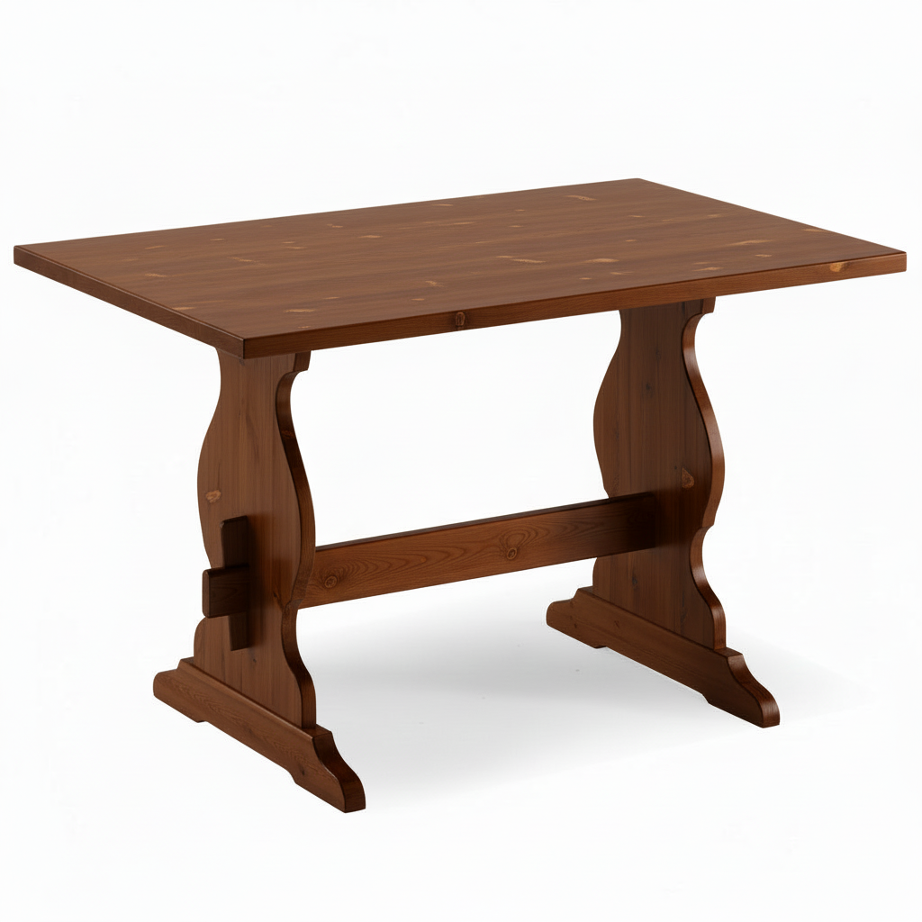 Angolo panca  misura 113x173 con cassonetto e tavolo fratino 130x80 tinta noce