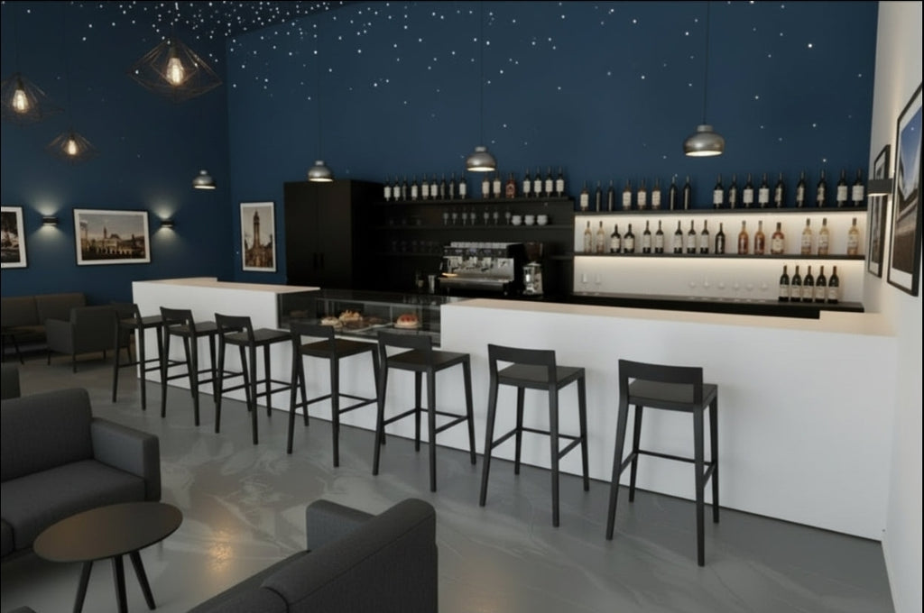 Bancone Realizzati artigianalmente per  bar bistrot