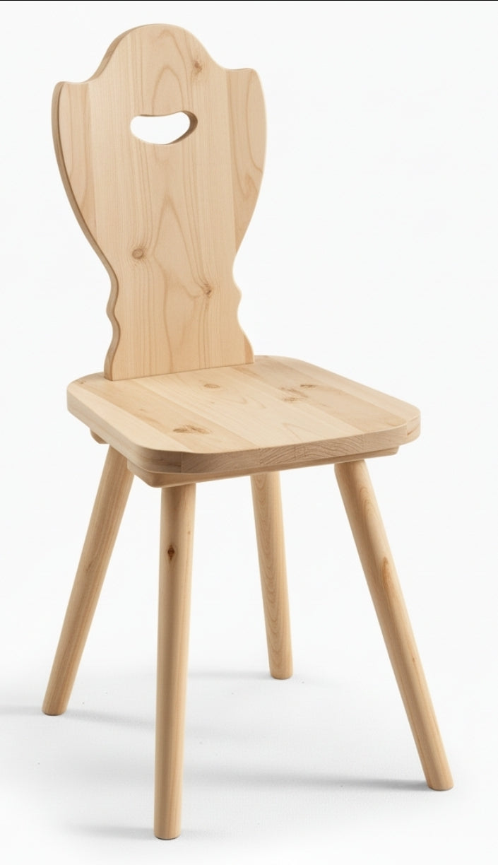 Sedia tirolese in Legno di Pino - Stile Tirolese