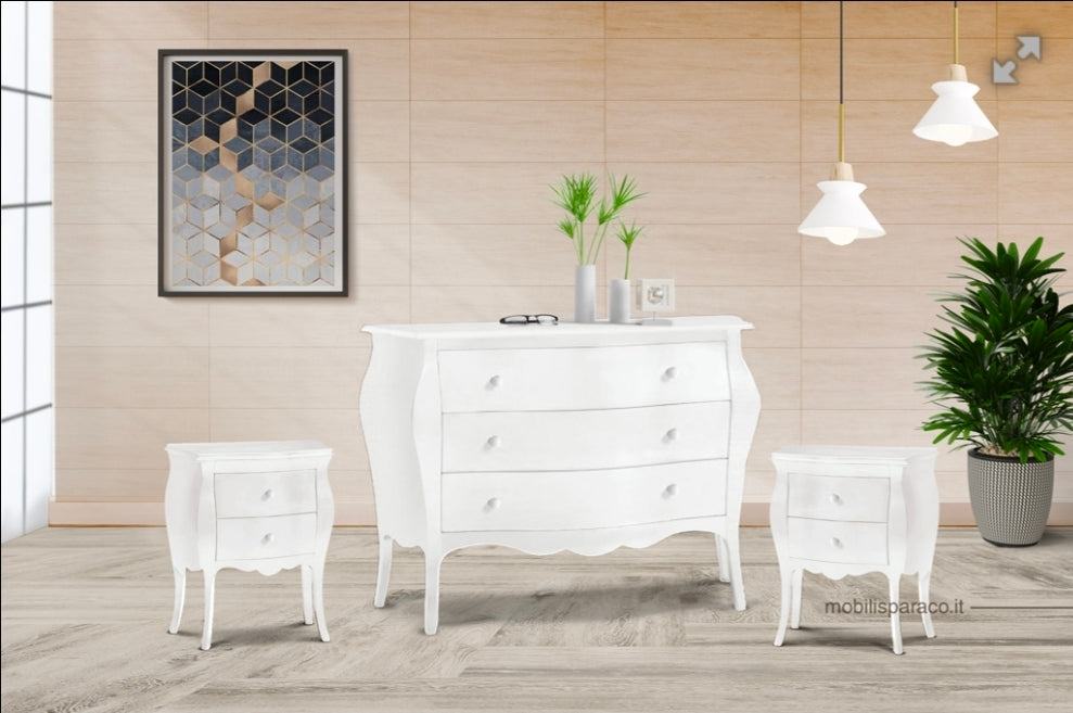 Como' e comodino colore bianco