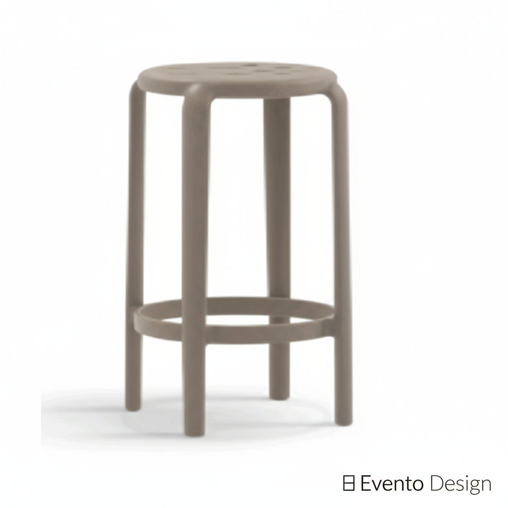 Sgabello HS.75 Polipropilene con Fibra di Vetro - Tortora