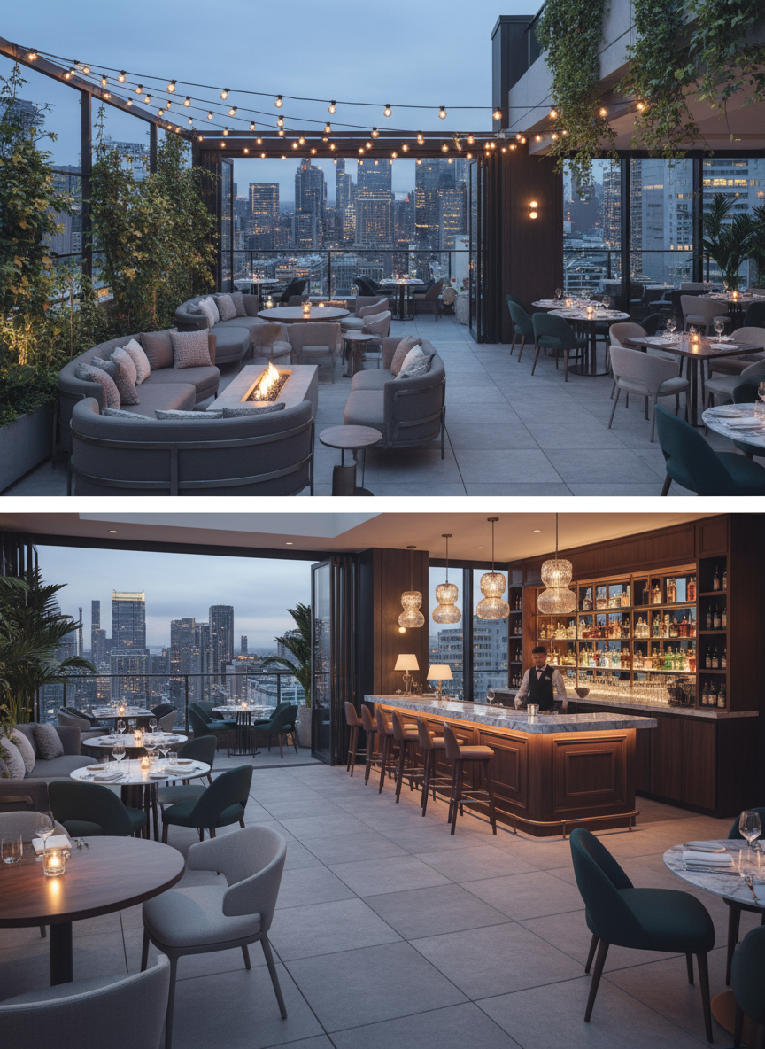 Rooftop lounge