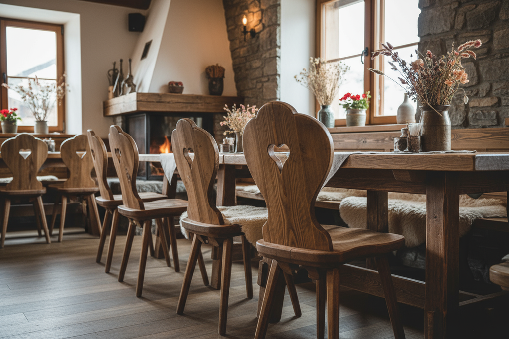 Sedie tirolesi in legno massello
