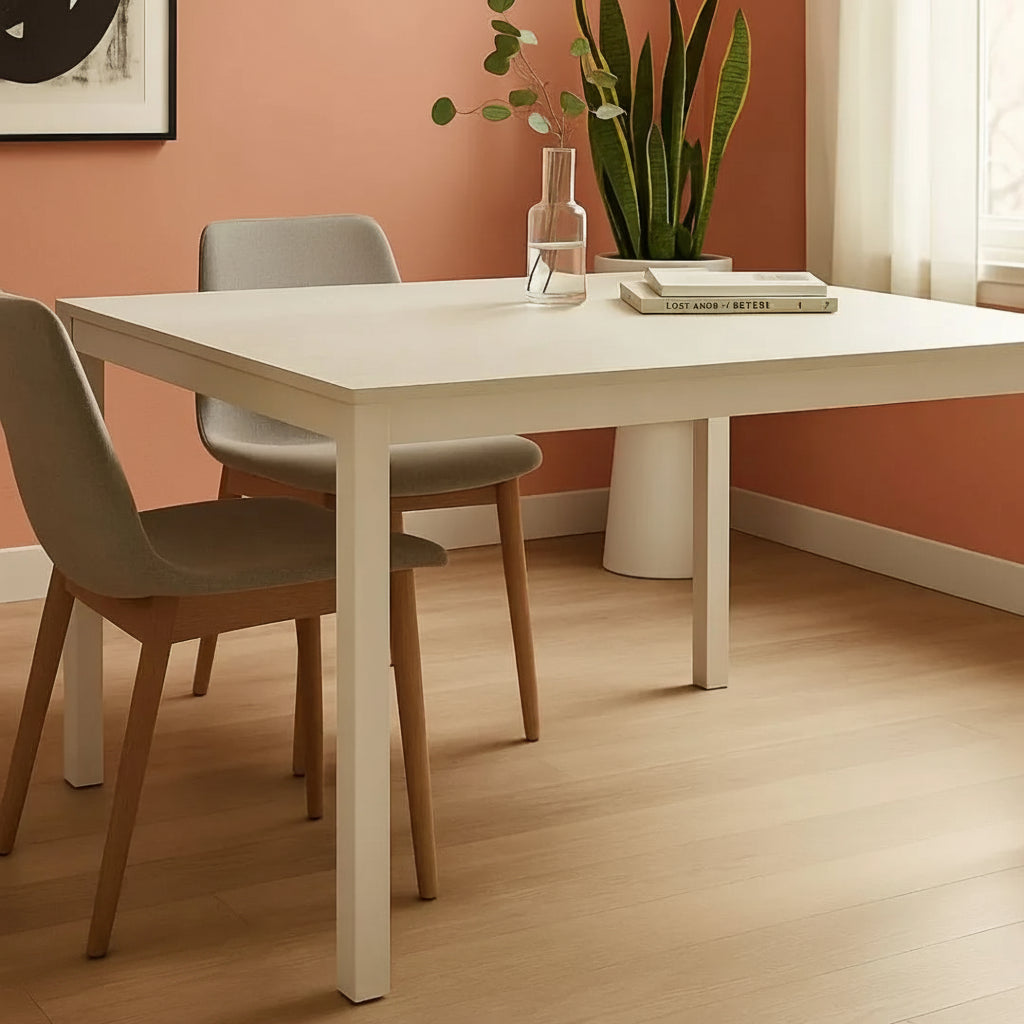 Tavolo Allungabile in Nobilitato e Gambe in Metallo – Stile Contemporaneo – Made in Italy – 160/210×90 cm – H 76 cm