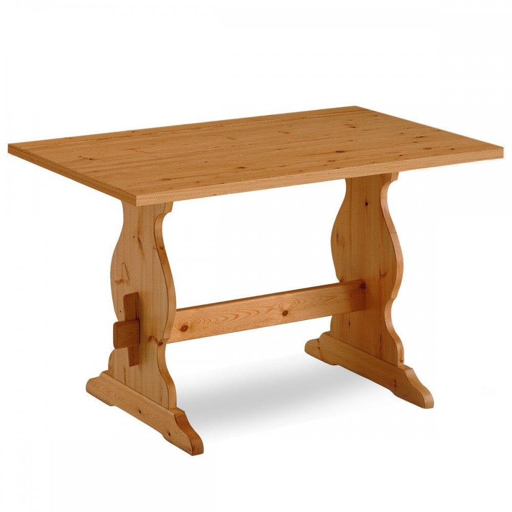 Tavolo Fratino Legno Pino Tinta Noce - Arredo Pub
