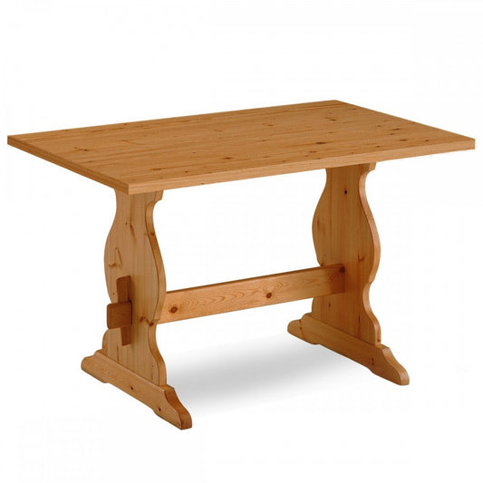 Tavolo Fratino Legno Pino Tinta Noce - Arredo Pub