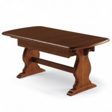 Tavolo legno in stile tirolese tinta noce