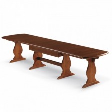 Tavolo legno in stile tirolese tinta noce