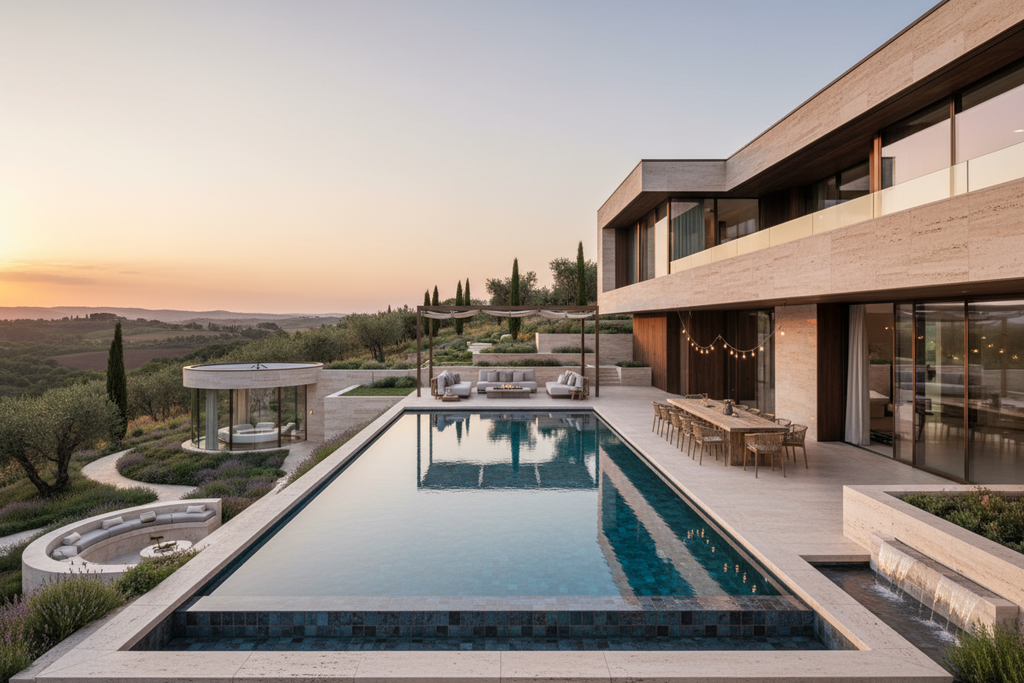 Villa moderna con piscina