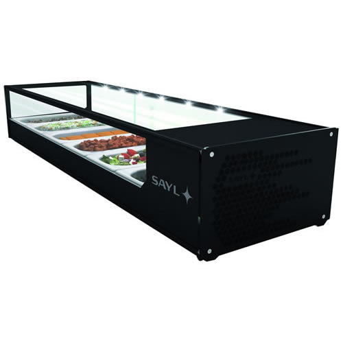 VETRINE REFRIGERATE LOGIC TAPAS (GN 1/3)VTLG6 Versione con contenitori GN1/3 6 Contenitori GN 1/3 x 40h